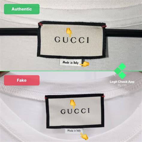 gucci shirt tag real vs fake|authentic gucci tags.